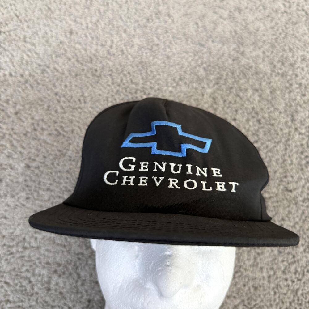 Vintage Sports Image Genuine Chevrolet Hat Cap Snap Back Mens One Size Black 90s